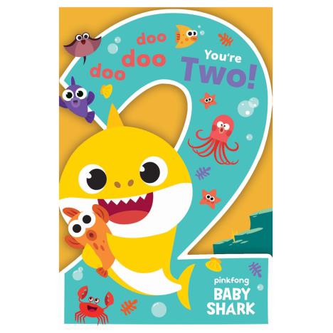 Baby Shark Shaped 2nd Birthday Card £2.69